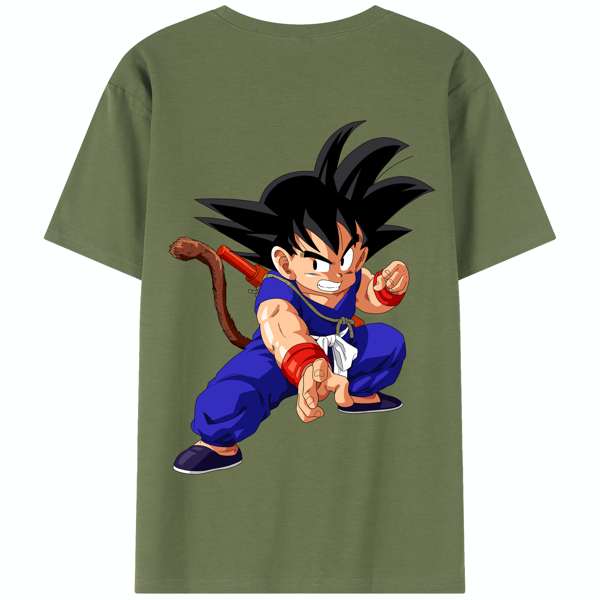 （画像用） ドラゴンボール 孫悟空（そん ごくう）Son Goku カカロット DRAGON BALL Kakarotto 綿100％半袖Tシャツ（背面プリント）